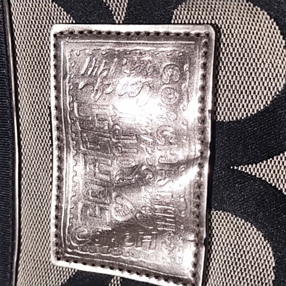 Coach Brown Khaki Poppy Jacquard Tote Satchel Comes With Cleaner. GUC OBO - Picture 13 of 13
